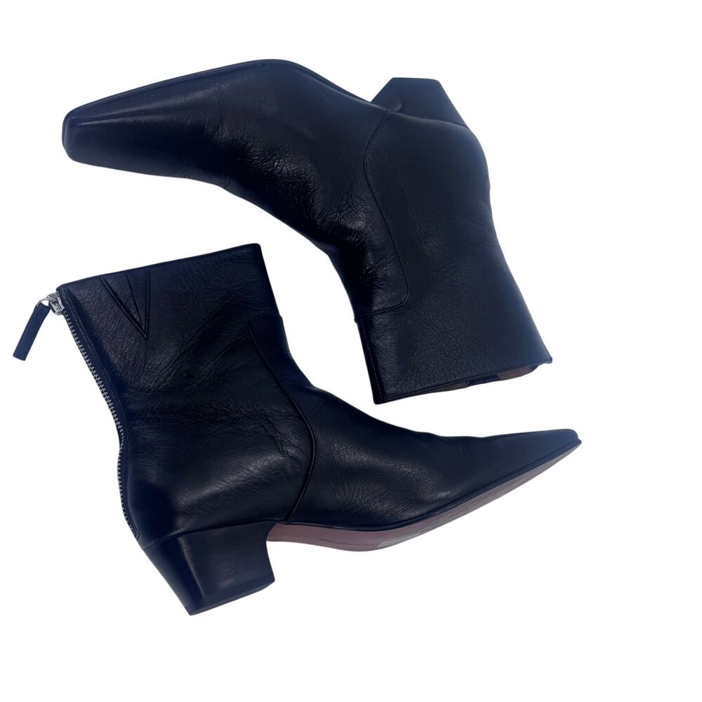 Madewell Women's The Lexie Ankle Boot Square Toe Comfort Leather Black Size 7 - Picture 3 of 8